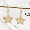 S925 Sterling Silver Stud Earrings Electroplated Female Fashion Style