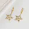 S925 Sterling Silver Stud Earrings Electroplated Female Fashion Style
