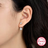 S925 Sterling Silver Stud Earrings With Star And Geometric Design For Women