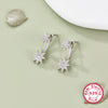 S925 Sterling Silver Stud Earrings With Star And Geometric Design For Women