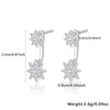 S925 Sterling Silver Stud Earrings With Star And Geometric Design For Women