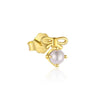 S925 Sterling Silver Sweet Bow Geometric Round Beads Women's Earrings With Electroplating