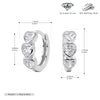 S925 Sterling Silver Sweet Heart Shaped Inlaid Zircon Women's Earrings
