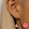 S925 Sterling Silver Tassel Butterfly Geometric Light Luxury High End Women's Earrings With Electroplating