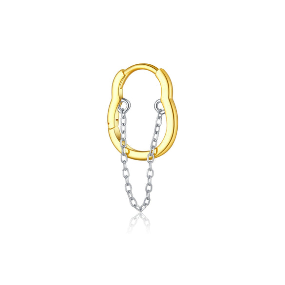 S925 Sterling Silver Tassel Pendant Earrings With Geometric Design And Electroplating For Women