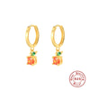 S925 Sterling Silver Tropical Fruit Geometric Fashion Creative Earrings