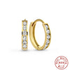 S925 Sterling Silver Tufted Zircon Geometric Women's Earring Ear Buckle Earrings