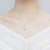 S925 Sterling Silver Tulip Flower Necklace For Women With Cat's Eye Stone Pendant Light Luxury Fashion Jewelry