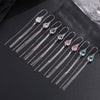 S925 Sterling Silver Tulip Flower Tassel Long Threader Earrings For Women Elegant Light Luxury Floral Dangle Earrings