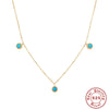 S925 Sterling Silver Turquoise Moon Fan Pendant Ball Chain Necklace With Diamond Design And Geometric Styling