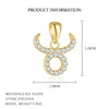 S925 Sterling Silver Twelve Constellation Micropaved Women's Clavicle Chain Pendant Necklace