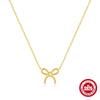 S925 Sterling Silver Twist Bow Geometric Earrings And Necklace With Zirconia Design For Unisex
