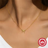 S925 Sterling Silver Twist Bow Geometric Earrings And Necklace With Zirconia Design For Unisex