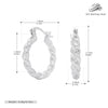S925 Sterling Silver Twisted Wave Pattern Inlaid Zircon Women's Earrings
