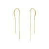 S925 Sterling Silver U Shape Geometric Tassel Pendant Earrings With Platinum And 18K Gold Electroplating For Women