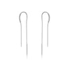 S925 Sterling Silver U Shape Geometric Tassel Pendant Earrings With Platinum And 18K Gold Electroplating For Women