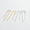S925 Sterling Silver U Shape Geometric Tassel Pendant Earrings With Platinum And 18K Gold Electroplating For Women