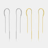 S925 Sterling Silver U Shape Geometric Tassel Pendant Earrings With Platinum And 18K Gold Electroplating For Women