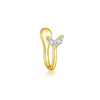 S925 Sterling Silver U Shape Punchfree Ear Clip Ear Buckle Earrings With Electroplated Platinum Or 18K Gold For Women