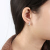 S925 Sterling Silver U Shaped Hollow Zircon Inlay Earrings Fine Jewelry Wholesale