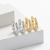 S925 Sterling Silver U Shaped Light Luxury Women's Earrings With Electroplating