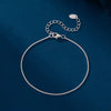 S925 Sterling Silver Ushape Electroplated Women's Square Zirconium Allmatch Bracelet