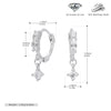 S925 Sterling Silver Ushape Microinlaid Zircon Earrings Electroplated Simple Light Luxury Women's Earrings