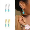 S925 Sterling Silver Water Drop Earrings With Zircon Inlay For Women Long Tassel Accessories