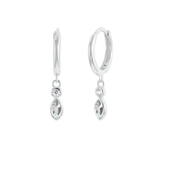 S925 Sterling Silver Water Drop Earrings With Zircon Inlay For Women Long Tassel Accessories