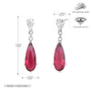 S925 Sterling Silver Water Drop Zircon Earrings Geometric Fashion Design Electroplated
