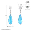 S925 Sterling Silver Water Drop Zircon Earrings Geometric Fashion Design Electroplated