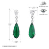 S925 Sterling Silver Water Drop Zircon Earrings Geometric Fashion Design Electroplated