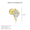 S925 Sterling Silver Water Drop Zircon Women's Light Luxury Geometric Earrings