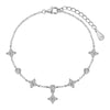 S925 Sterling Silver Women's Bracelet With Four Leaf Clover And Diamond Zircon Design Electroplated