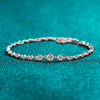 S925 Sterling Silver Women's Champagne Gold Moissanite Bracelet With Cartoon Characters Leaves Animal Zodiac Shapes Electroplated