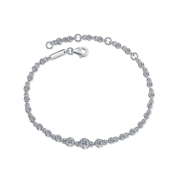 S925 Sterling Silver Women's Champagne Gold Moissanite Bracelet With Cartoon Characters Leaves Animal Zodiac Shapes Electroplated
