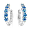 S925 Sterling Silver Women's Classic Round Moissanite And Diamond Earrings