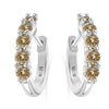 S925 Sterling Silver Women's Classic Round Moissanite And Diamond Earrings