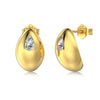 S925 Sterling Silver Women's Earrings Beanshaped Pearshaped Drop Shape Electroplating Design