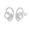 S925 Sterling Silver Women's Earrings With Maple Leaf Butterfly Rose Zircon And Geometric Design Electroplated Light Luxury Style