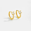 S925 Sterling Silver Women's Fashion Ol Earring With Geometric Design And Electroplating Process