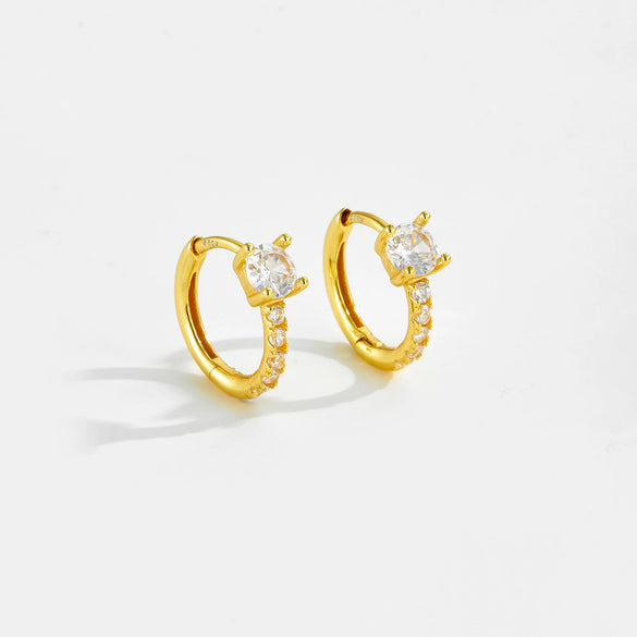 S925 Sterling Silver Women's Fashion Ol Earring With Geometric Design And Electroplating Process