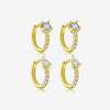 S925 Sterling Silver Women's Fashion Ol Earring With Geometric Design And Electroplating Process