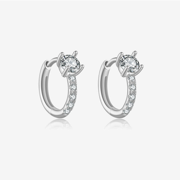 S925 Sterling Silver Women's Fashion Ol Earring With Geometric Design And Electroplating Process