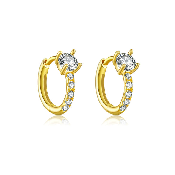 S925 Sterling Silver Women's Fashion Ol Earring With Geometric Design And Electroplating Process