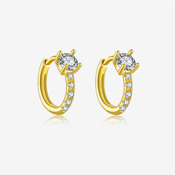 S925 Sterling Silver Women's Fashion Ol Earring With Geometric Design And Electroplating Process