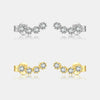 S925 Sterling Silver Women's Fashion Simple Exquisite Earrings With Geometric Pattern And Platinum Or 18K Gold Electroplating