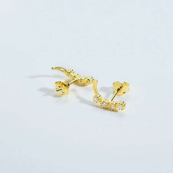 S925 Sterling Silver Women's Fashion Simple Exquisite Earrings With Geometric Pattern And Platinum Or 18K Gold Electroplating