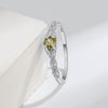 S925 Sterling Silver Women's Geometric Amethyst Zircon Ring Simple Fashion Electroplated Gemstone Jewelry