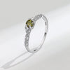 S925 Sterling Silver Women's Geometric Amethyst Zircon Ring Simple Fashion Electroplated Gemstone Jewelry